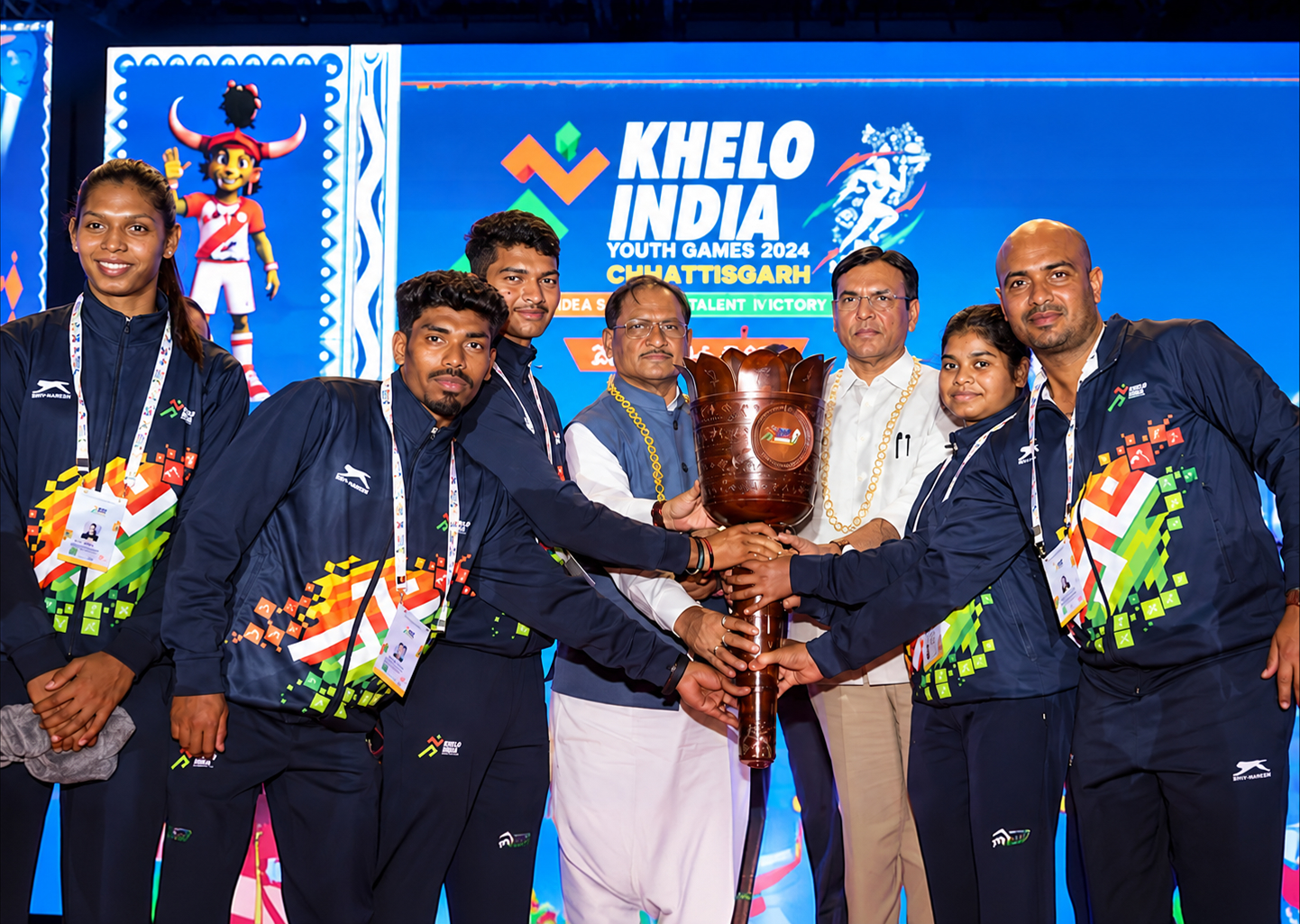 Khelo India athletes in action