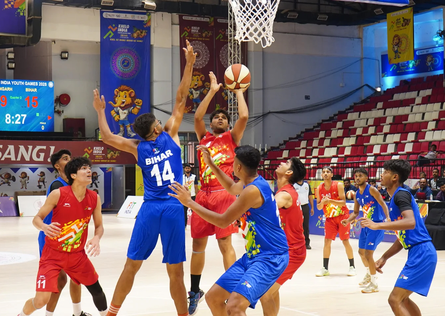 Khelo India athletes in action